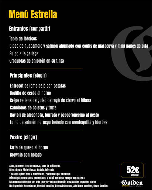 Menú de Navidad en Burgos 2026
